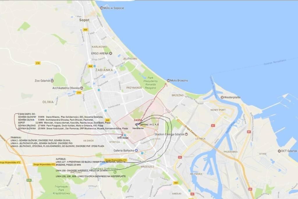 Kawalerka Gdańsk Zaspa Zewnętrze zdjęcie